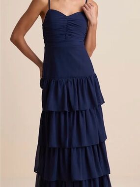 Lulu's Navy Tiered Maxi Dress